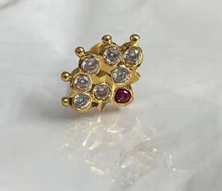 AuroraGold Cubic Zirconia Gold-plated Plated Brass Nose Stud Set