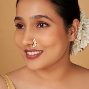 Teejh Beads Gold-plated Plated Alloy Nose Ring