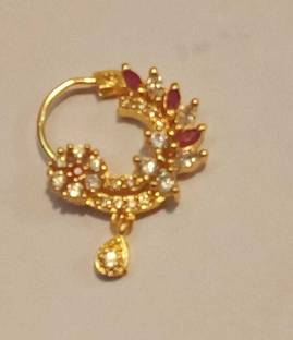 bhumi creation Gold-plated Plated Brass Nose Ring