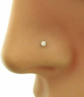 Renu Creations Cubic Zirconia Stainless Steel Nose Stud