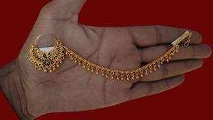 NATHCHAIN NATH NOSE PIN Brass Plated Brass Nathiya