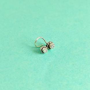 jsaj Zircon 999 Silver Plated Sterling Silver Nose Ring