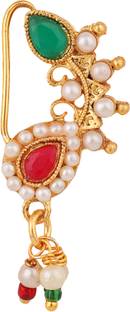 Mode Mania Cubic Zirconia Gold-plated Plated Brass Nose Stud