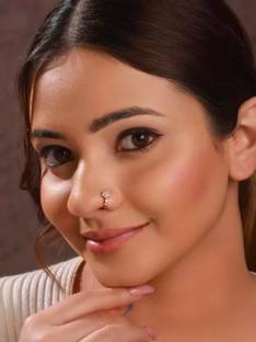 RENU CREATION Cubic Zirconia Gold-plated Plated Brass Nose Stud