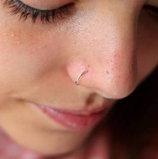 MMJEWLLERY Silver Plated Sterling Silver Nose Ring