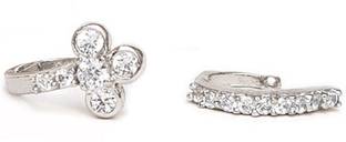 house of common Diamond Silver Plated Alloy Nose Stud