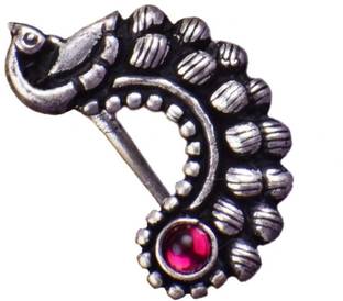 THANU'S CRAFT Crystal Silver Plated Metal Nose Stud