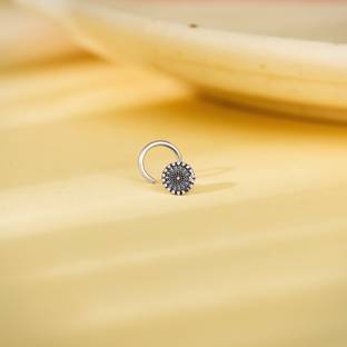 GIVA Rhodium Plated Sterling Silver Nose Stud