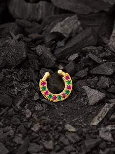 Vermont Cubic Zirconia Gold-plated Plated Brass Nose Stud