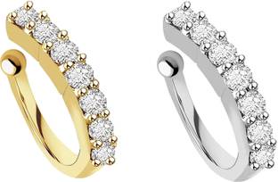 Twisha Cubic Zirconia Gold-plated Plated Brass Nose Ring