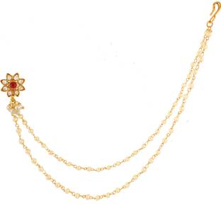 RANIT CREATION Crystal, Pearl Gold-plated, Copper Plated Copper Nathiya