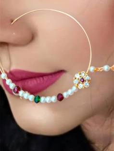 THE SRINGAAR STORE Beads, Cubic Zirconia Gold-plated Plated Alloy Nathiya