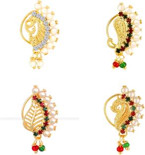 VIVASTRI Gold-plated Plated Alloy Nose Ring Set