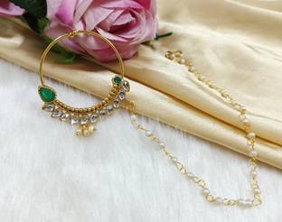 ss art jewel Cubic Zirconia Gold-plated Plated Alloy Nathiya