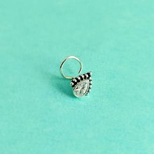 jsaj Zircon 999 Silver Plated Sterling Silver Nose Ring
