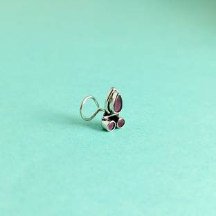 jsaj Ruby 999 Silver Plated Sterling Silver Nose Ring