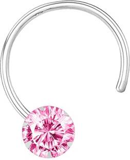 Shree Emporium Zircon Silver Plated Sterling Silver Nose Stud Set