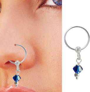 Goldfish Cubic Zirconia Silver Nose Ring