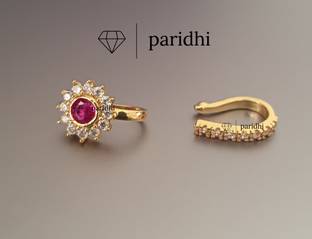 Paridhi Gold-plated Plated Brass, Copper Nose Stud Set