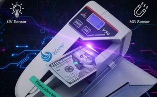 ELCONS Portable Note Counting Machine–Compact Currency Counter,Fake Note Detection Note Counting Machi...