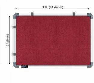 Preha The Smart Choice Notice Board 3x2 feet / Pin Up Display Board with 50 pins for Office and Home Notice Board