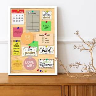 Artstreet Notice Board Bulletin Board Pin-up Soft Natural Texture Display Board Notice Board