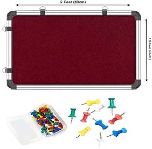 katrik 1.5x2 Ft Notice Board With 50 Pin Box for Office, School and Home -01 Notice Board