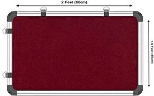 katrik 1.5x2 Ft Maroon Notice Board, Pin-up Display Board for Office, School and Home-1 Notice Board