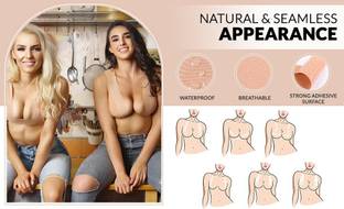 My Machine Breast Shaper & Lifter Boob Tape with 10 Nipple Pasties for Women MM7 Nursing Breast Pad
