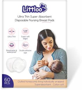 litloo Disposable Nursing Breast Pads | Leak-Proof & Soft |Breathable – 60 PCS Nursing Breast Pad