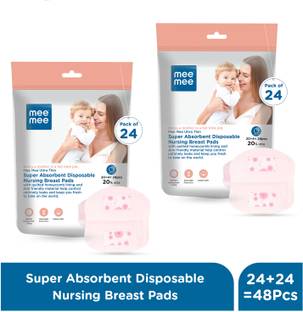 MeeMee Disposable Ultra Thin Honeycomb Nursing Maternity Breast Pads with Leak Guard Nursing Breast Pad