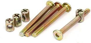 VP INDUSTRIES Nut & Bolt Set (Combo-10Pc) M6x100mm Allen JCB Head Screw & Barrel Nut Phillips Head+1 AllenKey