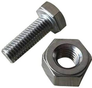 B K Jagan and Co Nut & Bolt Set G.I Bolt + Nut 1/4x3/4 50Pcs