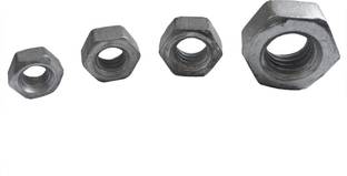 Implemental Nut GI Hex Nut Industrial Use (10mm Pack of 50)