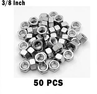 Implemental Nut GI Hex Nut Industrial Use (8mm Pack of 100)