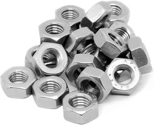 Implemental Nut & Bolt Set GI Hex Nut Industrial Use (12mm Pack of 25)