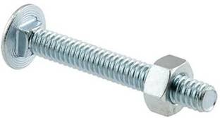 Implemental Nut & Bolt Set Carriage Bolt (Pack of 100) (6 x 50 mm)