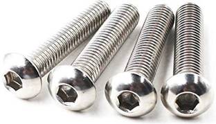 VP INDUSTRIES Bolt M6x20 mm Button Head Cap Screw Stainless Steel Grade 304 (Pcs-25) | Allen Head Button Cap Screw with Allen Key 1 Pc | Allen Round Mushroom Head Screw Stainless Stee