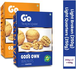 Tim Tim Premium-Organic Walnut Dry Fruit Combo Pack of Light Broken and Light Quarter Walnuts
