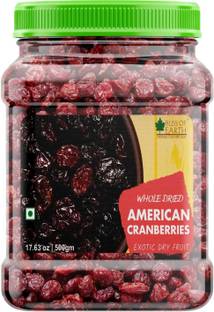 Bliss of Earth 500gm Whole Dried American Cranberries Exotic Dry Fruit Vitamins E, K & C Rich Cranberries