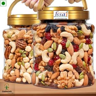 FreshoCartz Mix Dry Fruits| Dry Fruits Mix | Healthy Nuts and Dry Fruits | Almonds, Apricots, Cashews, Raisins, Walnuts, Amla