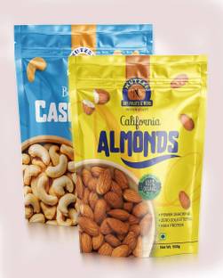 NUTZEE Popular Almond Cashew Combo 500gm each Assorted Nuts