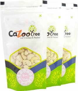 Cazootree Tiny Winy W400 100g Cashew Kernels (Pack of 3) Cashews
