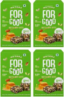 Nutraj Nutty Date Bites 720g (15g x 48 Bites) I Dates Barfi Made with Desi Ghee, Honey Almonds, Cashews, Pistachios