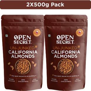 OPEN SECRET Premium California Badam - High Protein Dry Fruit, Fasting Vrat Special Almonds