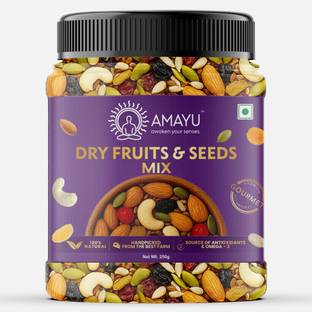 AMAYU Premium Mix Dry Fruits | Healthy Nutmix | Panchmeva | 100% Natural Assorted Fruits & Nuts, Assorted Seeds & Nuts, Almonds, Cashews, Raisins