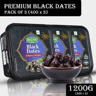 NutroVally - Premium Black Dates for Strong Bone | 100% Fresh & Natural | Antioxidants Rich Dry Dates