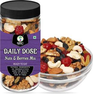 SRC Creations Daily Dose | Nuts & Berries Mix | Ready to eat | Breakfast Food (100g) Cashews, Almonds, Raisins, Walnuts, Black Currant