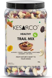 KESARCO Dry Fruits and Nuts Trail mix | High Protein, Fiber-Rich, Immunity-Boosting | Almonds, Cashews, Raisins, Cranberries, Dry Dates