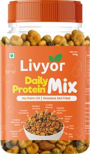 LIVYOR Daily Protein Mix | 25g Protein per 100g | Roasted, Not Fried | Desi Masala Assorted Nuts, Almonds
